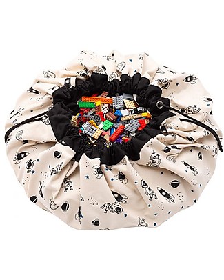 Play&Go Portable 2 in 1 Storage Bag & Playmat in cotton - Space - Glow in the Dark Playmats