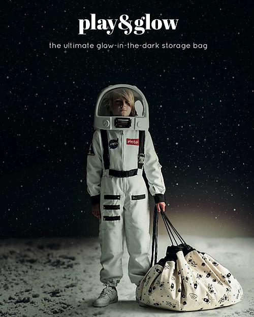 Play&Go Portable 2 in 1 Storage Bag & Playmat in cotton - Space - Glow in the Dark Storage Bag and Playmat