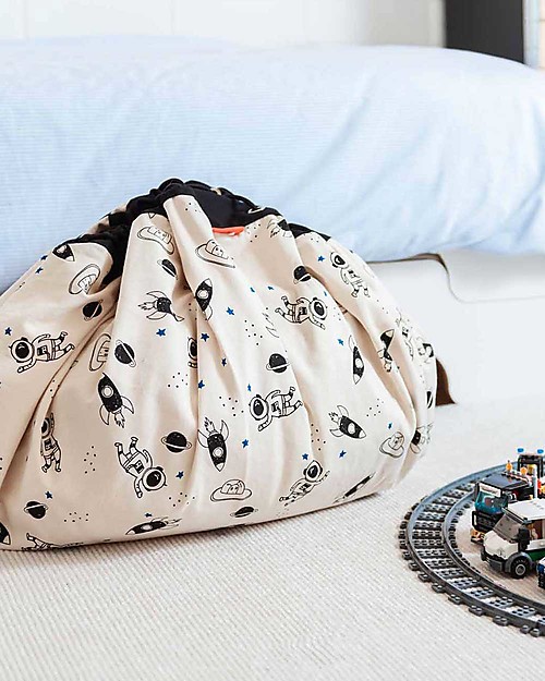 Play&Go Portable 2 in 1 Storage Bag & Playmat in cotton - Space - Glow in the Dark Storage Bag and Playmat