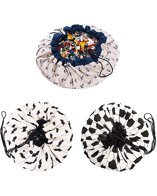 Play&Go Portable 2 in 1 Storage Bag & Playmat in cotton - WorldMap Storage Bag and Playmat