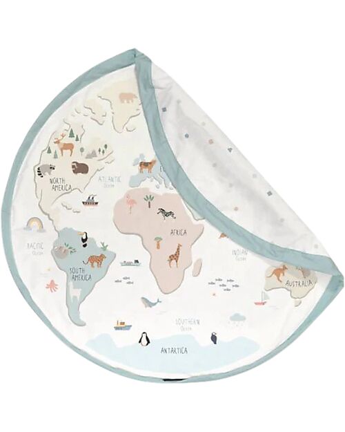 Play&Go Portable 2 in 1 Storage Bag & Playmat - Worldmap Storage Bag and Playmat