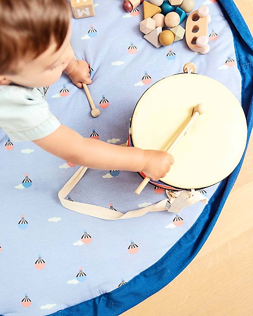 Play&Go Portable 3 in 1 Storage Bag, Diaper Bag & Playmat in Soft Cotton - Air Balloon Toy Storage Boxes