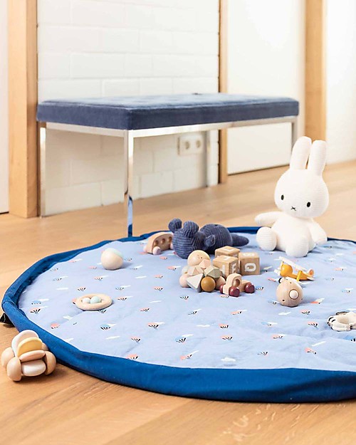 Play&Go Portable 3 in 1 Storage Bag, Diaper Bag & Playmat in Soft Cotton - Air Balloon Toy Storage Boxes