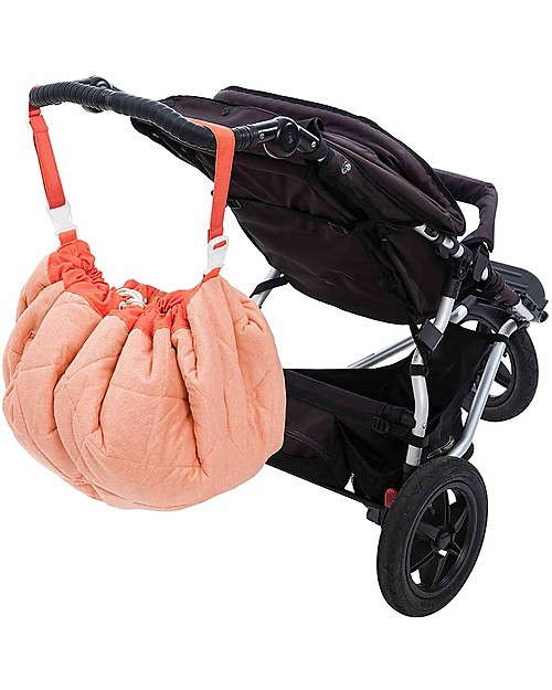 Play&Go Portable 3 in 1 Storage Bag, Diaper Bag & Playmat in Soft Cotton - Animal Faces Storage Bag and Playmat