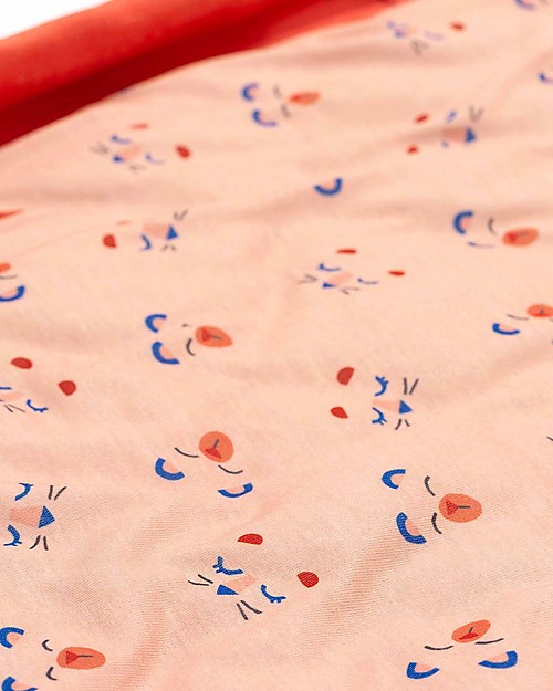 Play&Go Portable 3 in 1 Storage Bag, Diaper Bag & Playmat in Soft Cotton - Animal Faces Storage Bag and Playmat