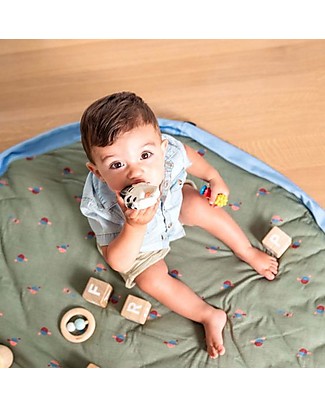 Play&Go Portable 3 in 1 Storage Bag, Diaper Bag & Playmat in Soft Cotton - Ping Pong Storage Bag and Playmat