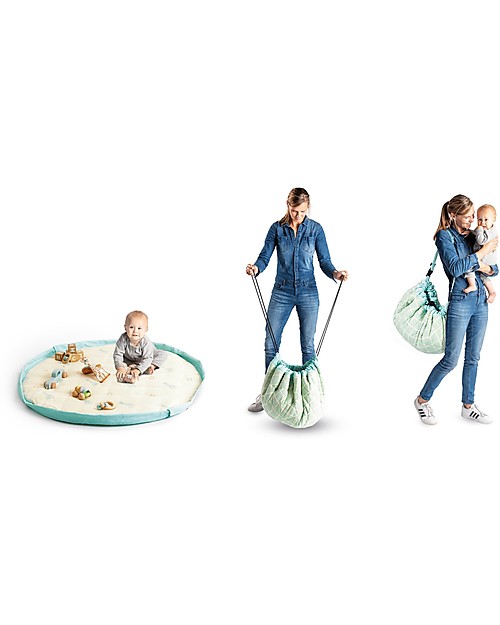 Play&Go Portable 3 in 1 Storage Bag, Diaper Bag & Playmat in Soft Cotton - Sophie La Giraffa Storage Bag and Playmat