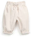 Play Up Corduroy Pants with Elastic Waist - Cream - Recycled Cotton and Cotton Trousers