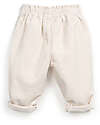 Play Up Corduroy Pants with Elastic Waist - Cream - Recycled Cotton and Cotton Trousers