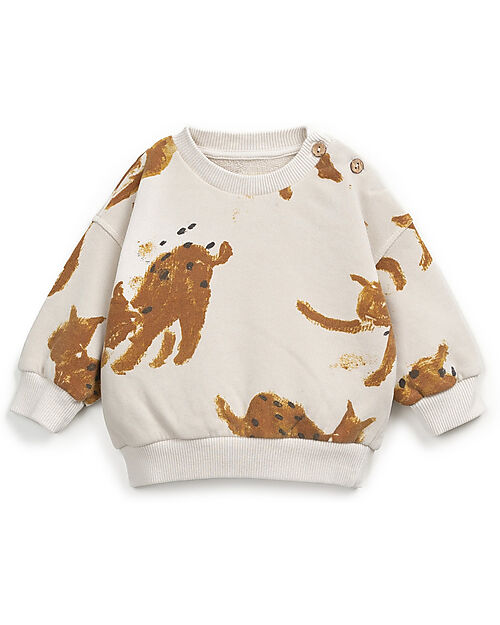 Play Up Long Sleeves Sweater - Lynx - White Sweatshirts