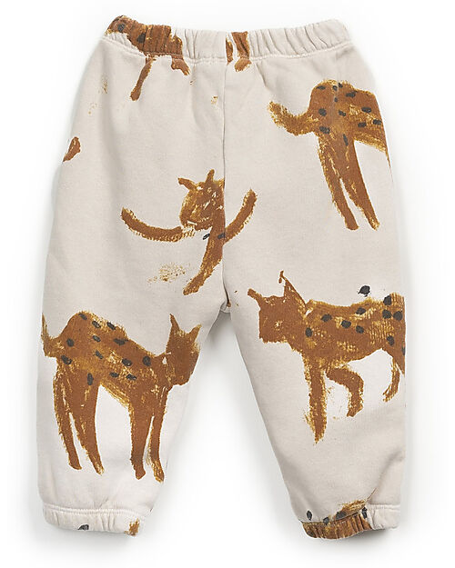 Play Up Pants with Lynx Print - Mixture of Organic Cotton and Cotton Trousers
