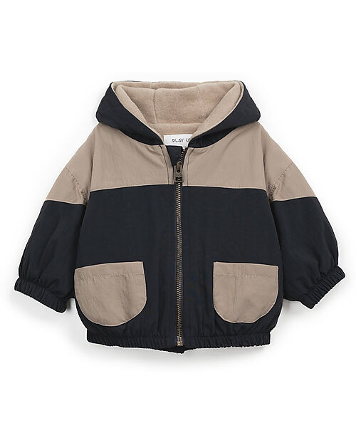 Play Up Parka Jacket with Fleece Lining - Beige and Black - Recycled Material and Organic Cotton Jackets