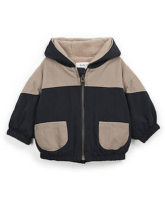 Play Up Parka Jacket with Fleece Lining - Beige and Black - Recycled Material and Organic Cotton Jackets