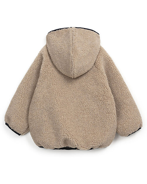Play Up Plush Jacket with Hoodie - Beige - Recycled Polyester Jackets