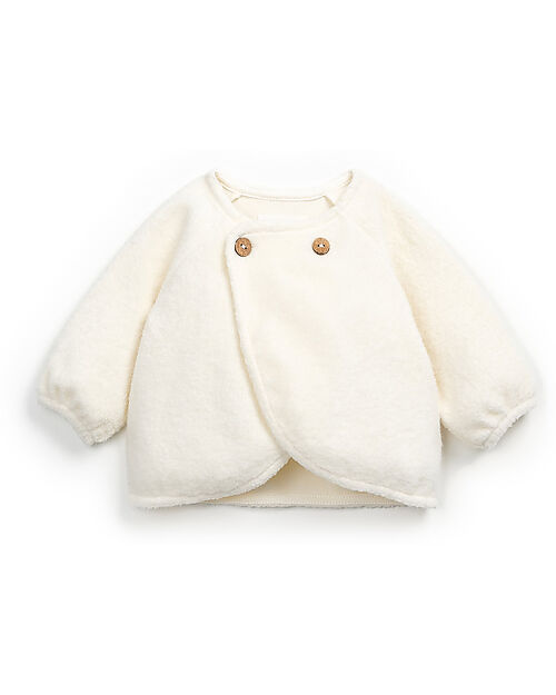 Play Up Polar Jacket with Buttons - White - Cotton Jackets
