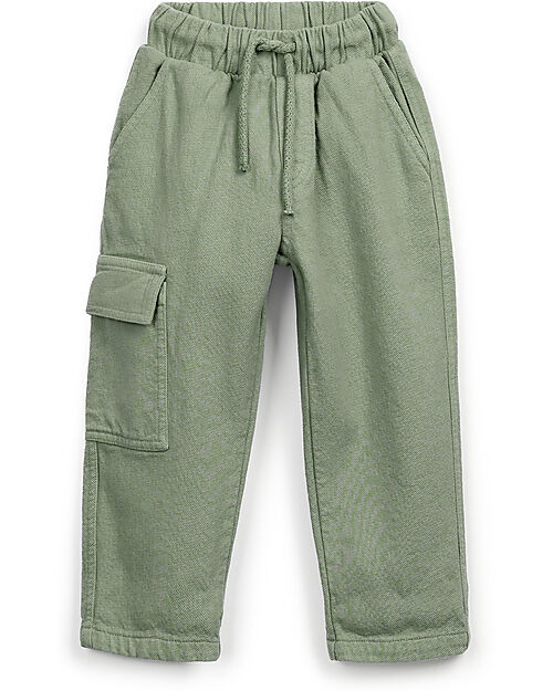 Play Up Twill Pants with Pockets - Green - 100% Cotton Trousers