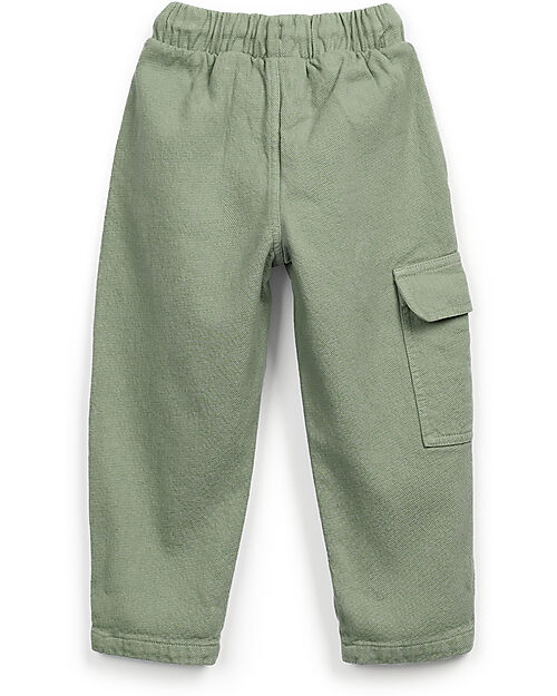 Play Up Twill Pants with Pockets - Green - 100% Cotton Trousers
