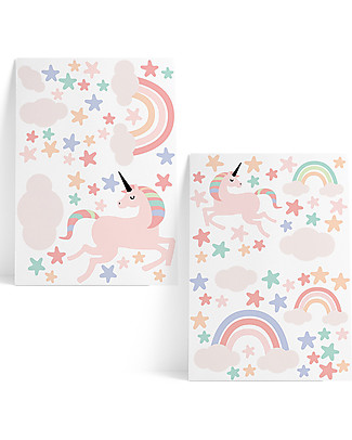 Pop By Gaea Wall Stickers in Vinyl - Pink Unicorns Wall Stickers
