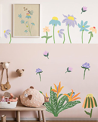 Pop By Gaea Wall Stickers in Vinyl - XL Pastel Garden Wall Stickers
