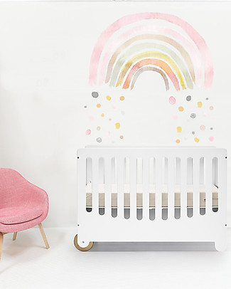 Pop By Gaea Wall Stickers in Vinyl - XL Pink Rainbow & Dots Wall Stickers