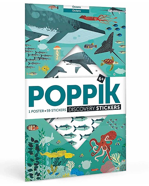 Poppik Scientific Poster - Animals of the Ocean - 7 years and up Wall Decorations