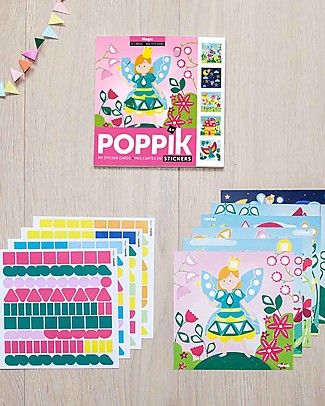 Poppik Sticker Cards - Magic - 4 years and up Paper & Cardboard