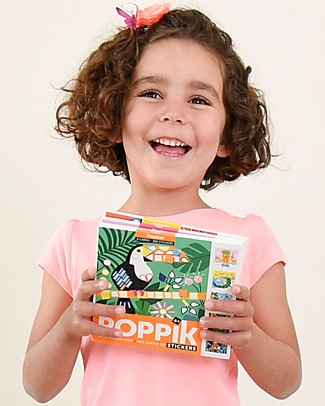 Poppik Sticker Cards - Tropical - 4 years and up Stickers & Stamps Sets