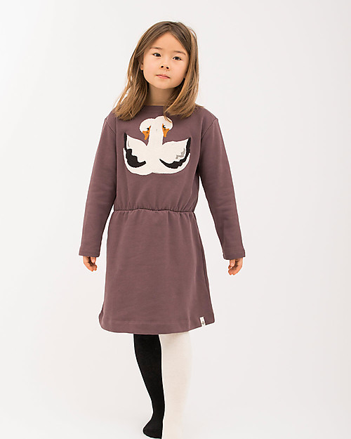 Popupshop Karen Dress, Swan - 100% cotone bio Dresses_