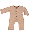 Poudre Organic Combi-Pyj Pyjamas Meleze - Maple Sugar - 100% Organic Cotton Velvet Babygrows