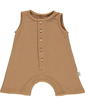 Poudre Organic Combicourt Sleeveless Onepiece (18-24 months) - Brown Sugar - 100% organic cotton Short Rompers
