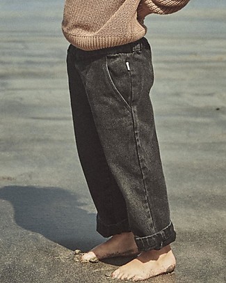 Poudre Organic Denim Long Trousers Pomelos - Black - Organic Cotton Trousers