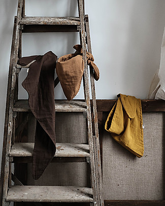 Poudre Organic Foulard Menthe - Brown Sugar - 100% organic cotton Scarves And Shawls