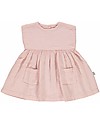 Poudre Organic Girl’s Sleeveless Dress Hibiscus, Evening Sand - 100% organic cotton Dresses_