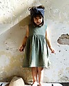 Poudre Organic Girl’s Sleeveless Dress Matcha, Oil Green - 100% organic cotton Dresses_