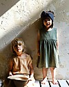 Poudre Organic Girl’s Sleeveless Dress Matcha, Oil Green - 100% organic cotton Dresses_