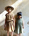 Poudre Organic Girl’s Sleeveless Dress Matcha, Oil Green - 100% organic cotton Dresses_