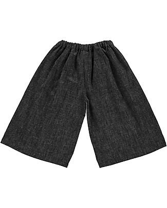 Poudre Organic Jupe Culotte Monarde - Noir Chine - 100% Cotton Flannel from Organic Farming Trousers