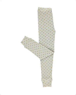 Poudre Organic Leggings Basilic - Honey Floral Pattern - 100% Organic Cotton Leggings