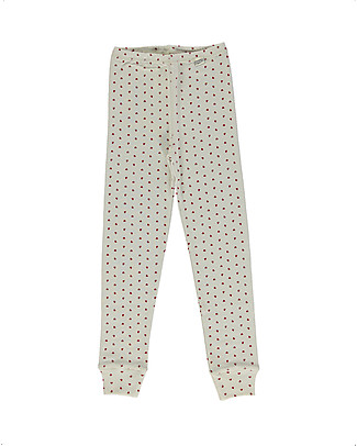 Poudre Organic Leggings Basilic - Red Hearts - 100% Organic Cotton Leggings