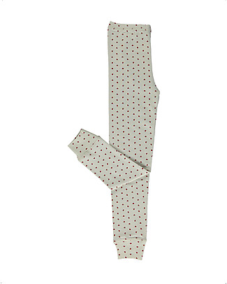 Poudre Organic Leggings Basilic - Red Hearts - 100% Organic Cotton Leggings
