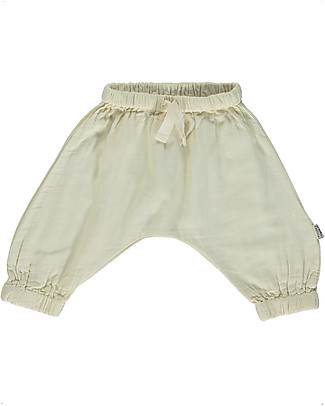 Poudre Organic Long Pants Cannelle - Almond Milk - 100% Organic Cotton Terry Trousers