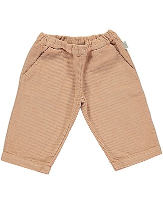 Poudre Organic Long Ribbed Trousers Pomelos - Maple Sugar - 100% organic cotton Trousers
