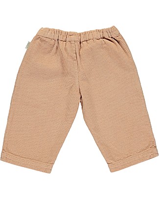 Poudre Organic Long Ribbed Trousers Pomelos - Maple Sugar - 100% organic cotton Trousers