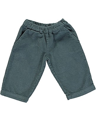 Poudre Organic Long Ribbed Trousers Pomelos - Stormy Weather - 100% organic cotton Trousers