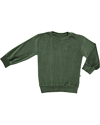 Poudre Organic Long-Sleeved Sweatshirt Cassandre - Forest Green - 100% Organic Cotton Terry Sweatshirts