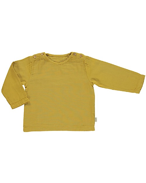 Poudre Organic Long Sleeves Blouse with Buttons Houblon - Honey (2 years) - 100% organic cotton Bluse