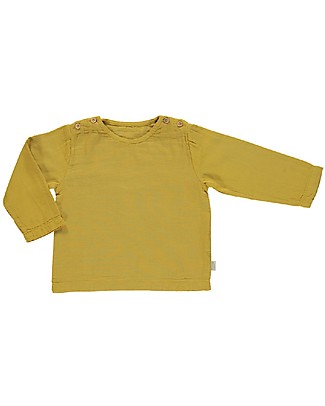 Poudre Organic Long Sleeves Blouse with Buttons Houblon - Honey (from 3 years) - 100% organic cotton Evening Tops