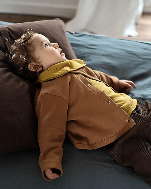 Poudre Organic Long Sleeves T-shirt Olive (3-4 years) - Honey Fleurs - 100% organic cotton Long Sleeves Tops
