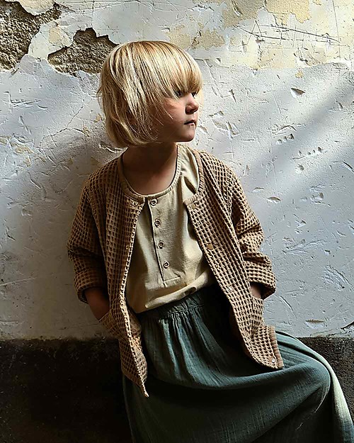 Poudre Organic Manioc Cardigan Waffle, Indian Tal - 100% organic cotton Sweatshirts