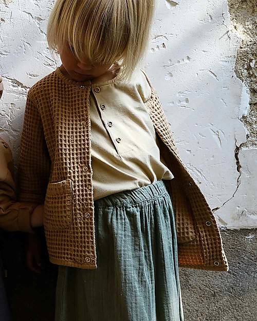 Poudre Organic Manioc Cardigan Waffle, Indian Tal - 100% organic cotton Sweatshirts